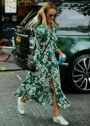 Красивое цветочное платье zara
