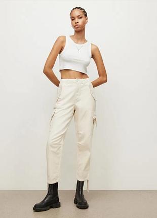 Allsaints, оверсайз штани льон та бавовна карго