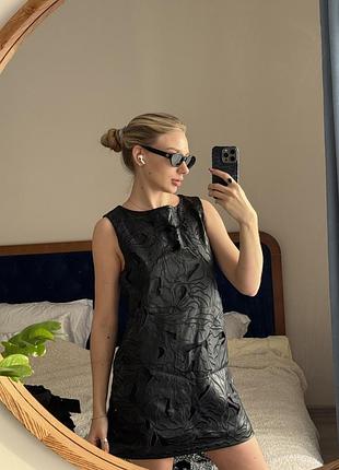 Шкіряна сукня zara