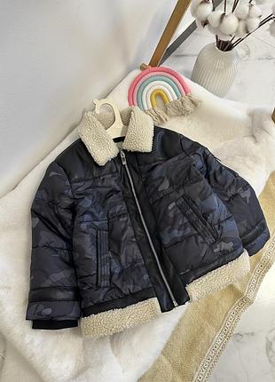 Стильная куртка river island, куртка камуфляж, куртка с мехом, куртка