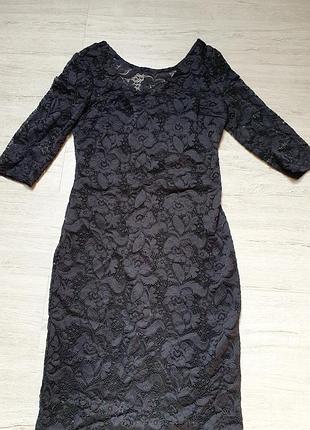 Праздничное гипюровое женское платье