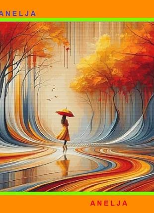 Схема для вишивки хрестиком осінь арт