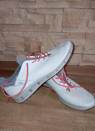 Ecco 41- 42 р. кожаные кроссовки, кожаные мокасины