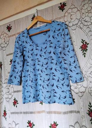 Супер кофта голубая с ластовицами р.14"m&co"100%котон,бангладеж.