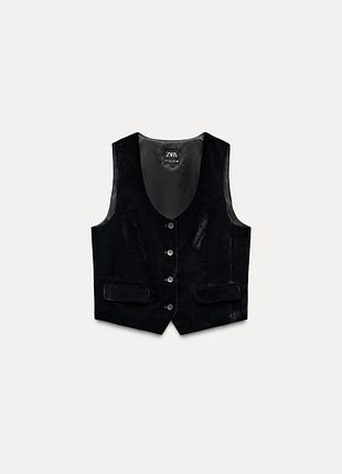 Жилет бархатный  zara