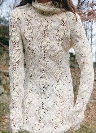 Короткое платье из кружева кроше — limited edition