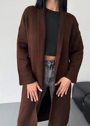 Кардиган женский шоколадного цвета