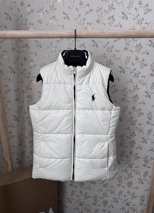 Polo ralph lauren фирменная двухсторонняя жилетка пух перо оригинал