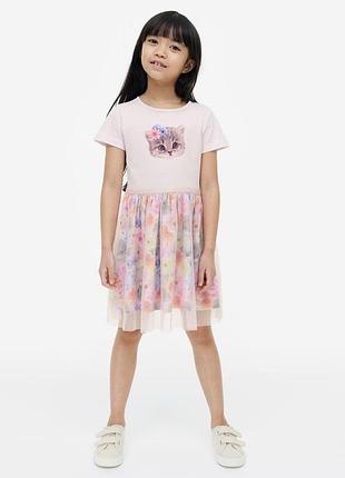 Сукня нарядна з котиками h&m 6-8 років