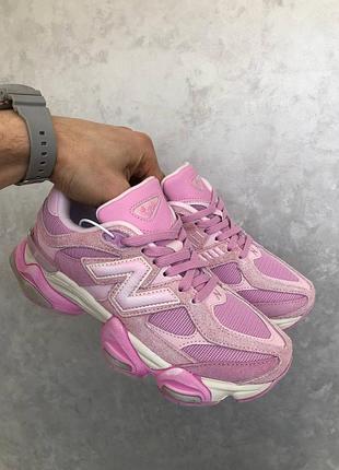 Женские кроссовки new balance 9060 pink розовые, барби