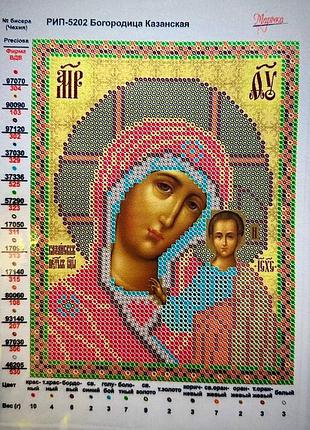 Схема для вышивки бисером богородица котелка