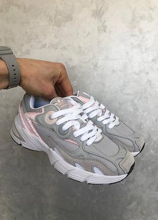 Кросівки жіночі adidas questar boost techfit mobile, рожевий з сірим
