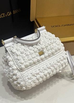 Белая сумка дольче габбана 9