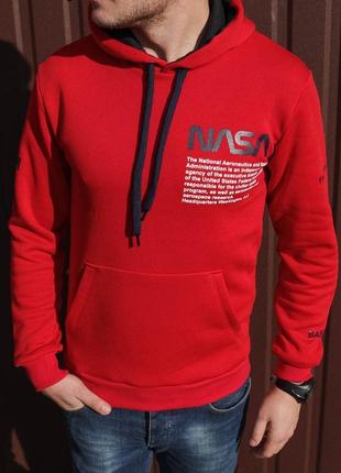 Тепла флісова кофта з капюшоном nasa