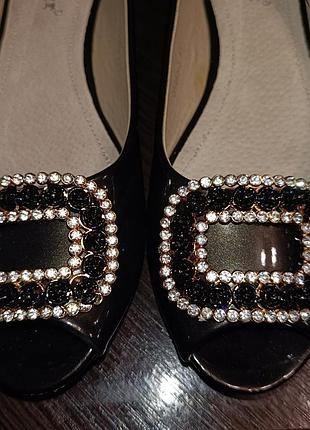 Балетки с открытым носком