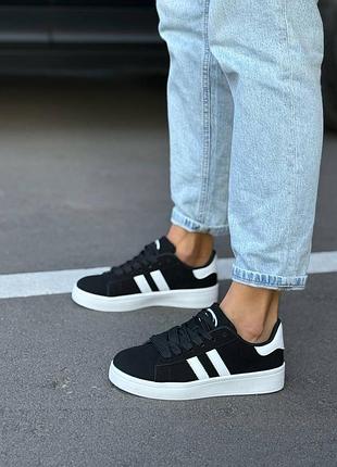 Женские качественные и стильные кроссовки stilli черные с белым