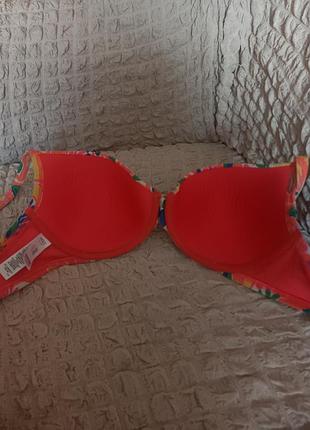 Купальник  цветной раздельный с уплотненной чашечкой 14/42/ чашка 34е/ 75f.  подойдет на 16/44 m&s.4 фото