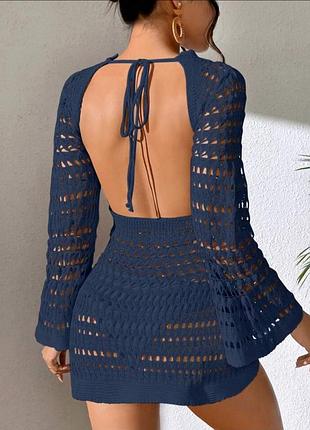 Пляжное платье crochet, knitted swimwear2 фото