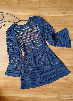 Пляжное платье crochet, knitted swimwear7 фото