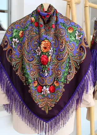 Народна хустка (баклажанова) в українському стилі 611007