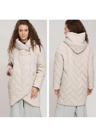 Куртка жіноча alberto bini зимова світло-бежева