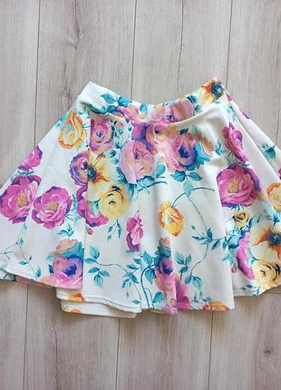 Юбка цветами boohoo звон пышная