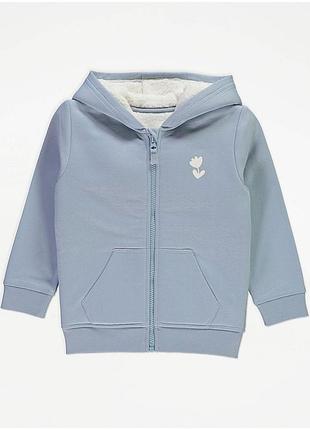 Толстовка с капюшоном на молнии с подкладкой из искусственного меха «борг» george 7216, 7217