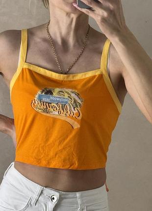 Жіноча майка-топ. оранжева розмір м/л primark