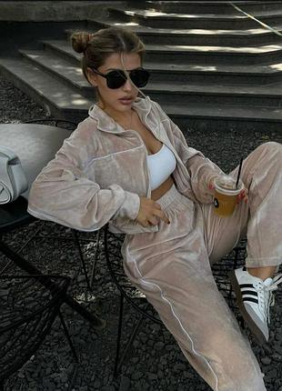 Костюм велюровий з кантом🌿величезна палітра кольорів, преміальна тканина по топ вартості 🔥