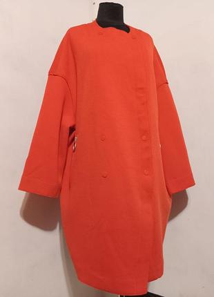 Снижка дня!!!дизайнерское легкое двубортное пальто оверсайз от only, m