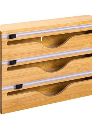 Диспенсер для харчової плівки, фольги та пергаментного паперу з різаком