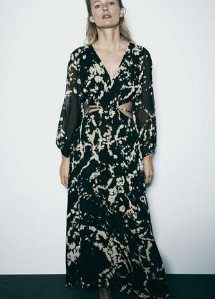 Шикарное платье-миди от бренда zara