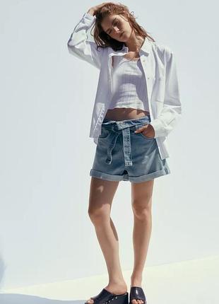 Джинсові шорти з паском zara new