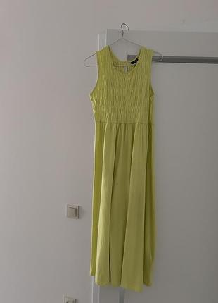 Сукня жовта яскрава лимонна котон міді вагітним можна