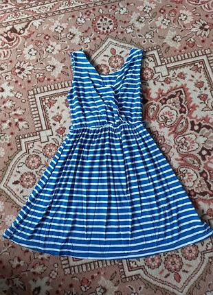 Платье в полоску морской принт