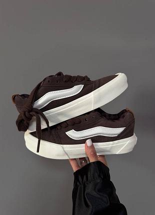 Жіночі кросівки vans knu  brown suede premium