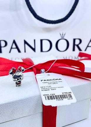Срібний шарм підвіска намистина пандора pandora 798880c02 міні маус миш дисней срібло проба s925 ale нове з биркою і пломбою