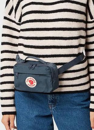 Fjallraven kanken hip pack bag напоясна сумка на пояс банка жіноча синя