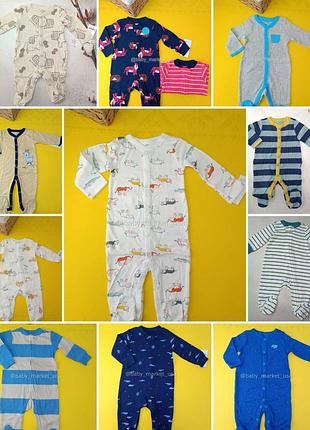 Nb,3м,6м,9м чоловічки carters, бавовна,трикотаж, на кнопках,унісекс,на молнії