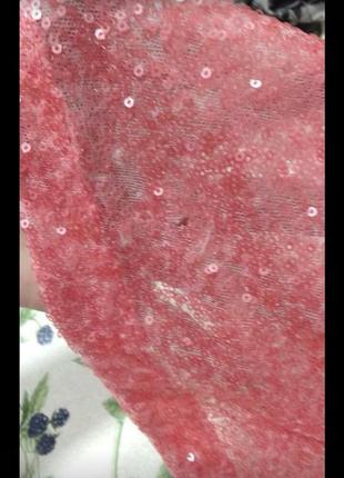 Яскрава спідниця в паєтках, рожево - коралова wow7 фото