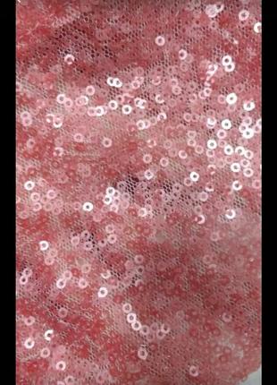 Яскрава спідниця в паєтках, рожево - коралова wow8 фото