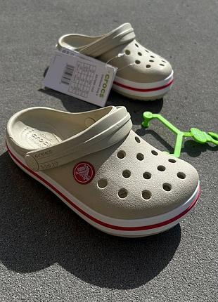 Дитячі крокси сабо crocs crocband kids stucco/mellone крокси сабо для дівчаток crocs