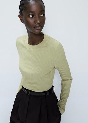 Лонг лонгслив massimo dutti в составе шерсть