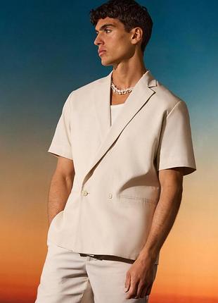 Піджак boohoo mix & match linen blend