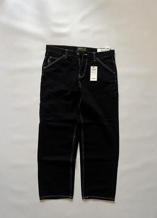 Новые черные широкие джинсы baggy cropp 32/32 m-l