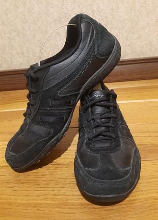 Женские кроссовки skechers из натуральной кожи и замши