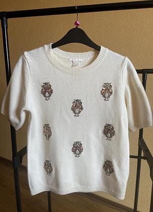 Женская кофточка с короткими рукавами h&m с 🦉.