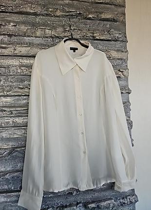 Белая шелковая блуза calvin klein оригинал