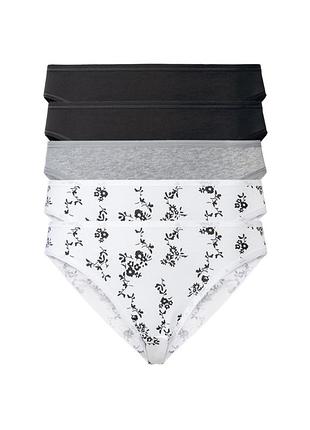Трусики слип из хлопка комплект 5 шт esmara s 36-38 euro, наш 42-44 германия
