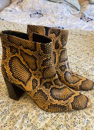 Ботильони зміїний принт штучна шкіра